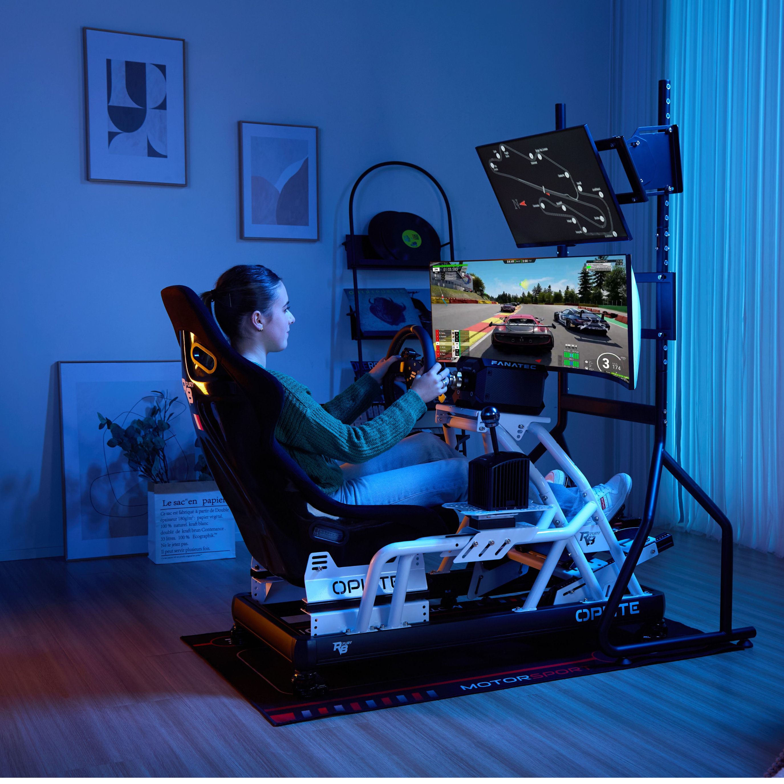 OPLITE R8 Single Monitor Stand Noir Pied Écran 57"