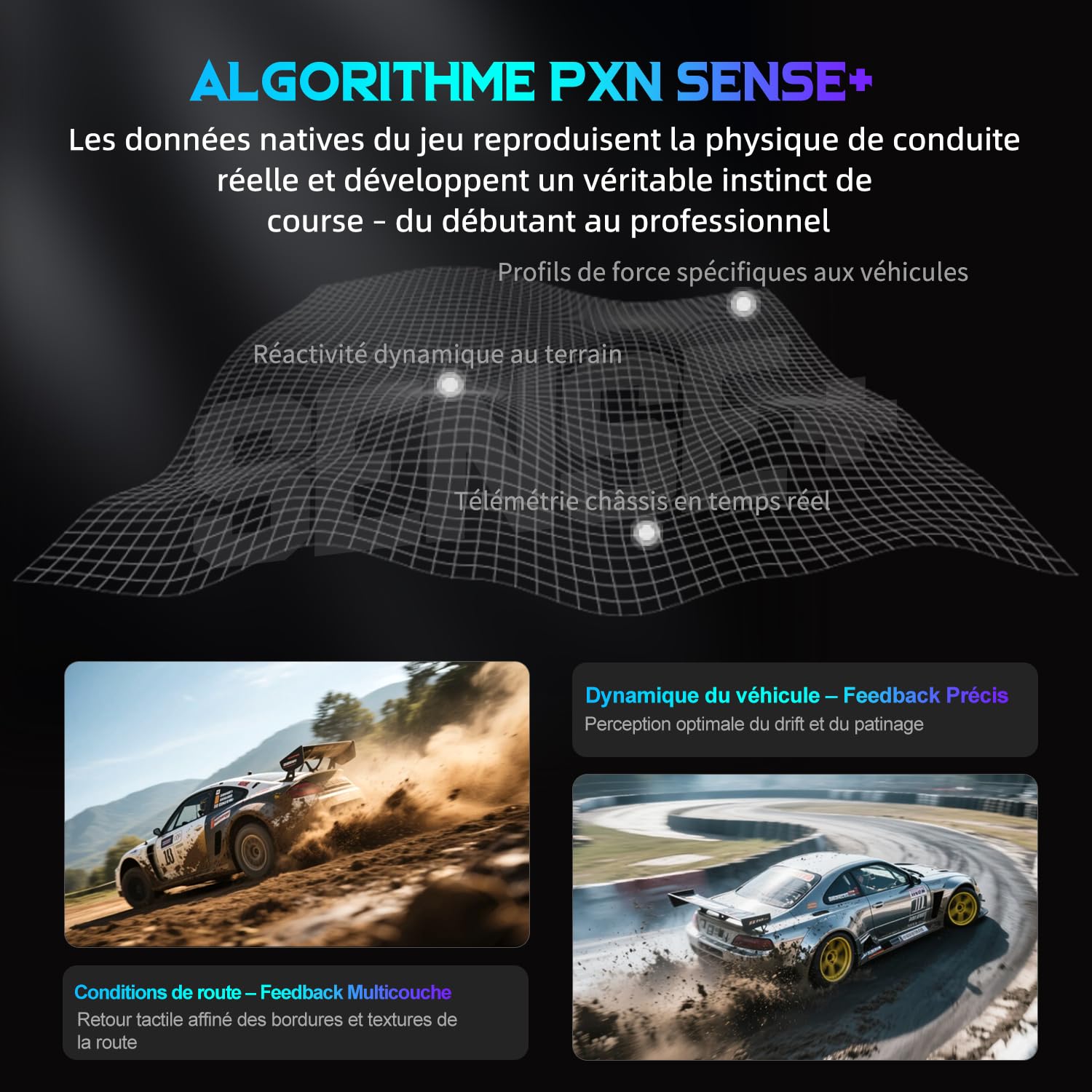 PXN VD6 volant direct drive 6 Nm PC ensemble complet