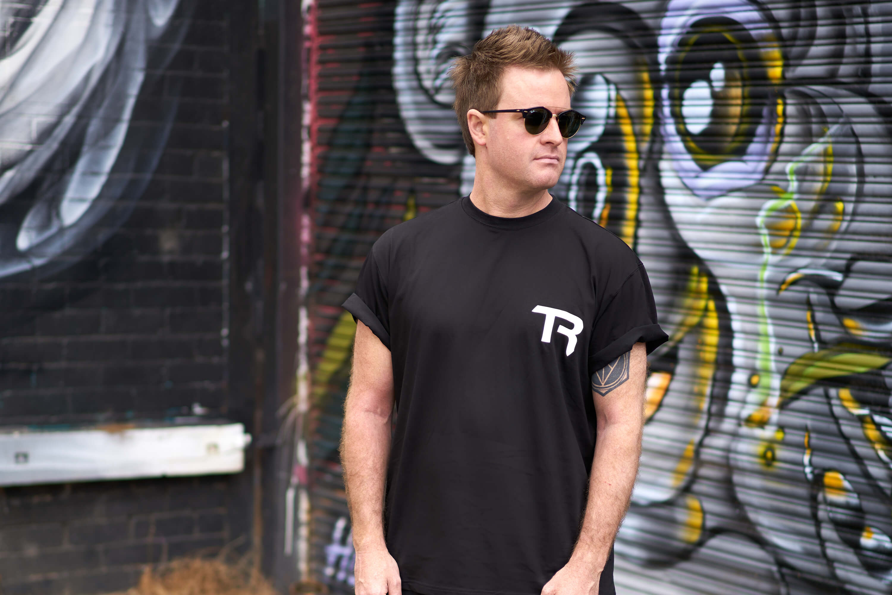Trak Racer TR t-shirt coton noir monogramme