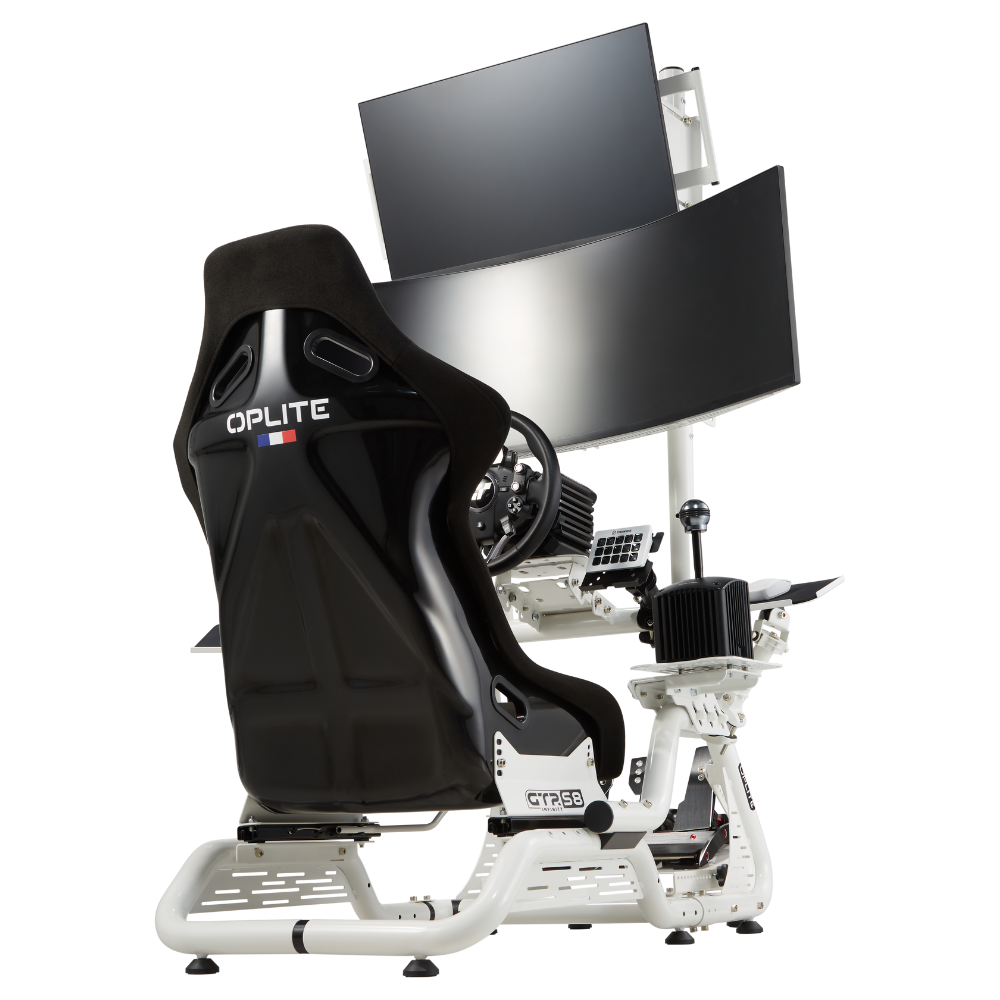 Oplite R8/S8 Stream Deck Arm support blanc triple rotule