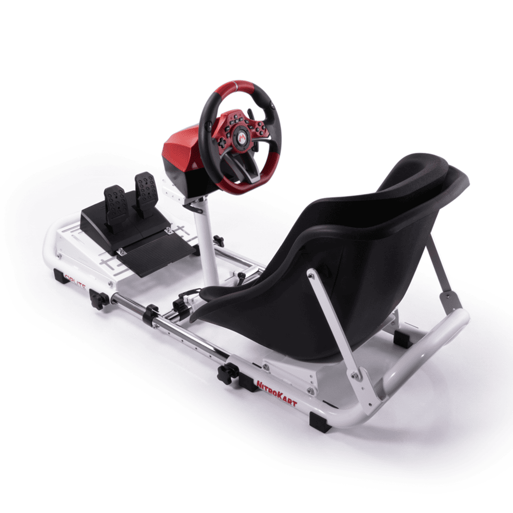Oplite NitroKart White V2 cockpit simracing blanc réglable