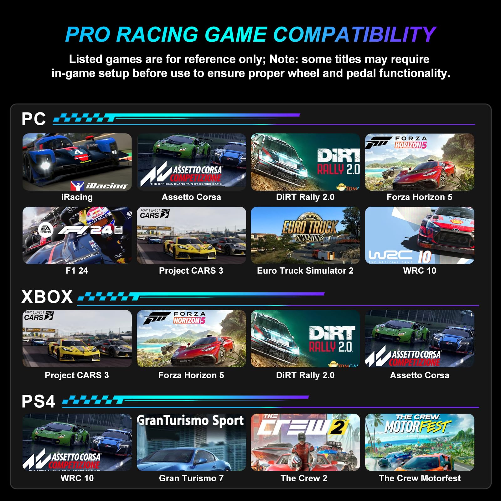 PXN V10 Ultra volant direct drive 3,2 Nm PC PS4 Xbox