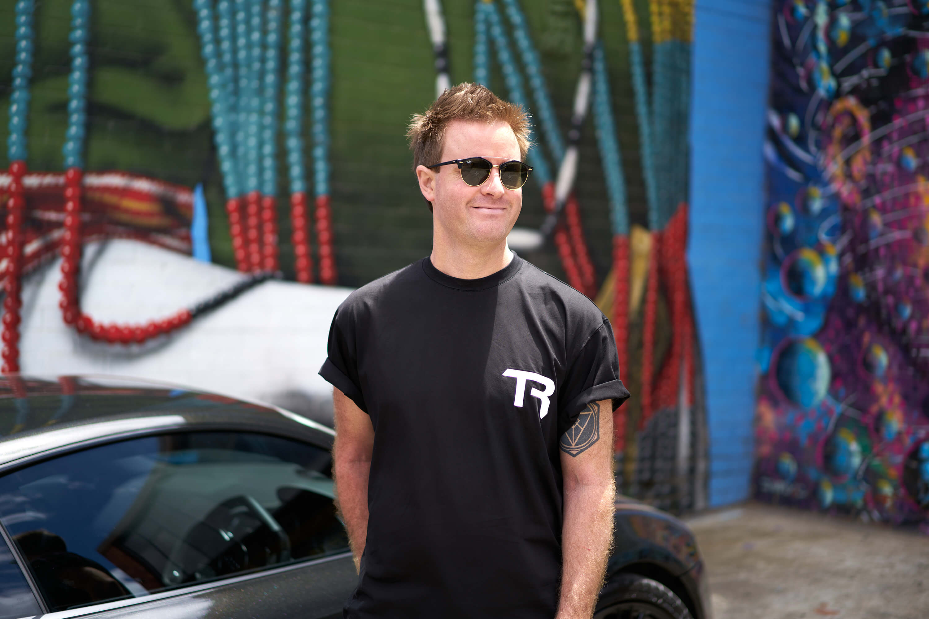 Trak Racer TR t-shirt coton noir monogramme