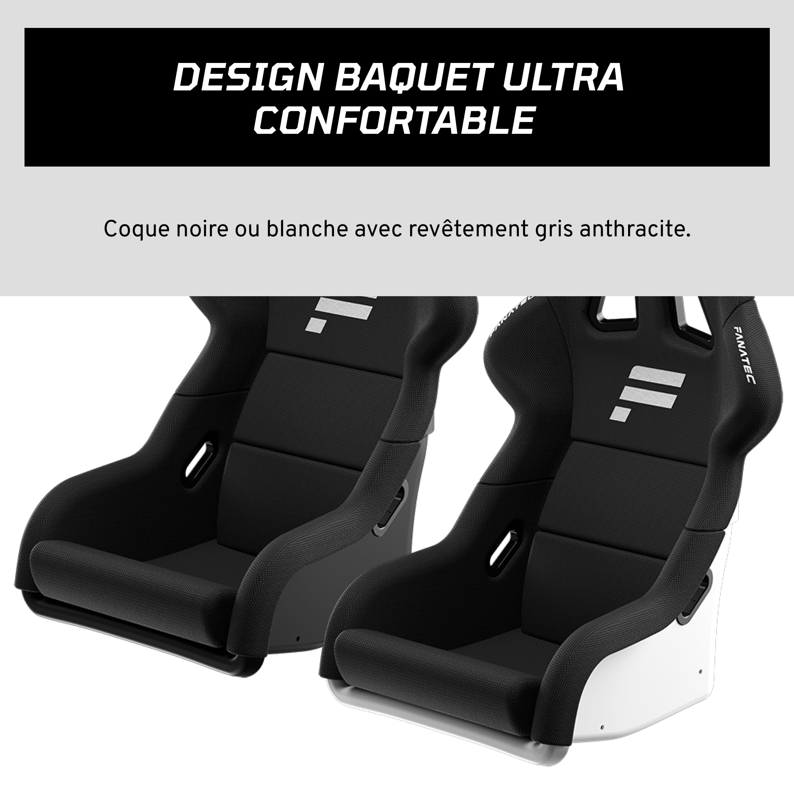 Fanatec ClubSport GT Siège Baquet siège simracing Noir
