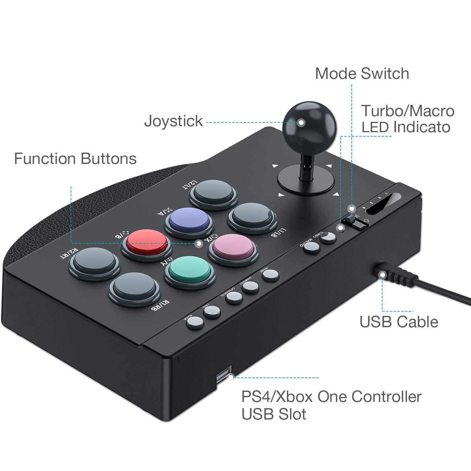 PXN 0082 stick arcade combat USB PC PS4 Xbox Switch