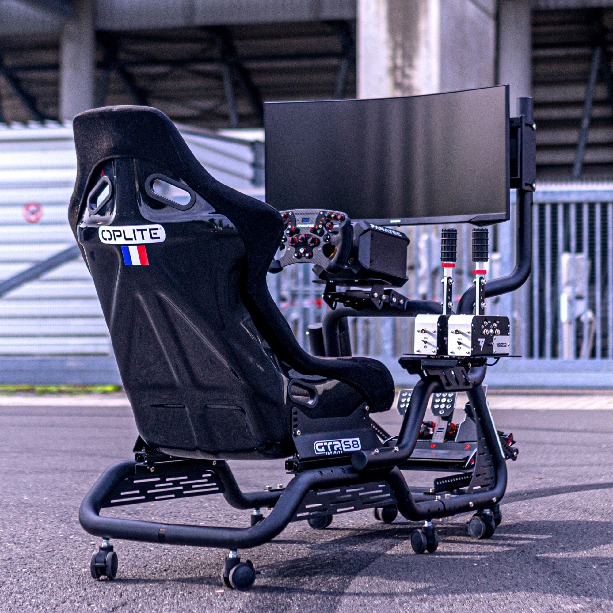 Oplite GTR S8 Infinity cockpit simracing baquet fibre