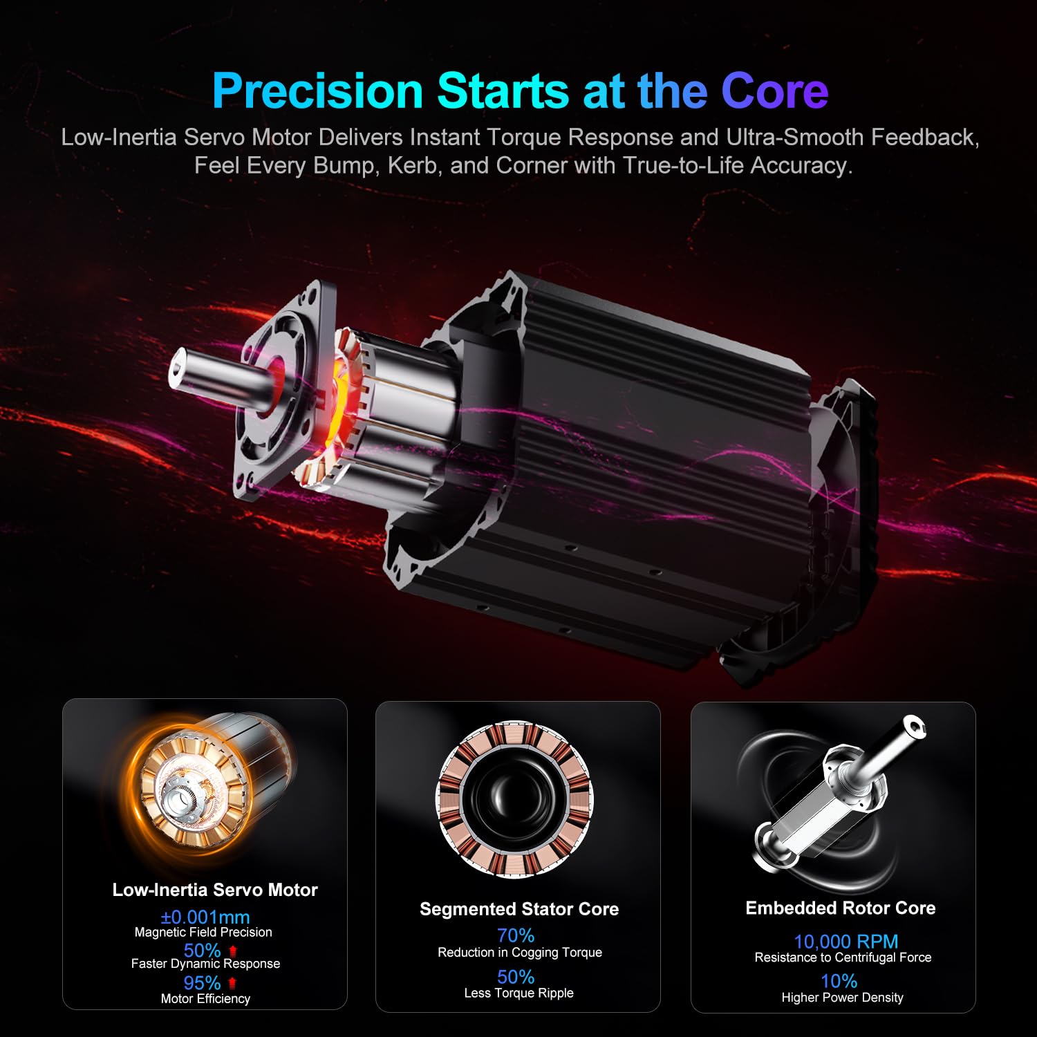 PXN VD10 base volant direct drive 10 Nm PC retour de force