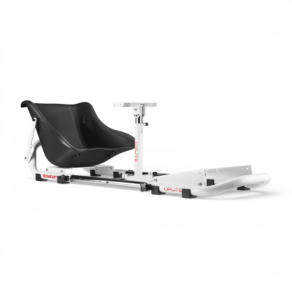 Oplite NitroKart White V2 cockpit simracing blanc réglable