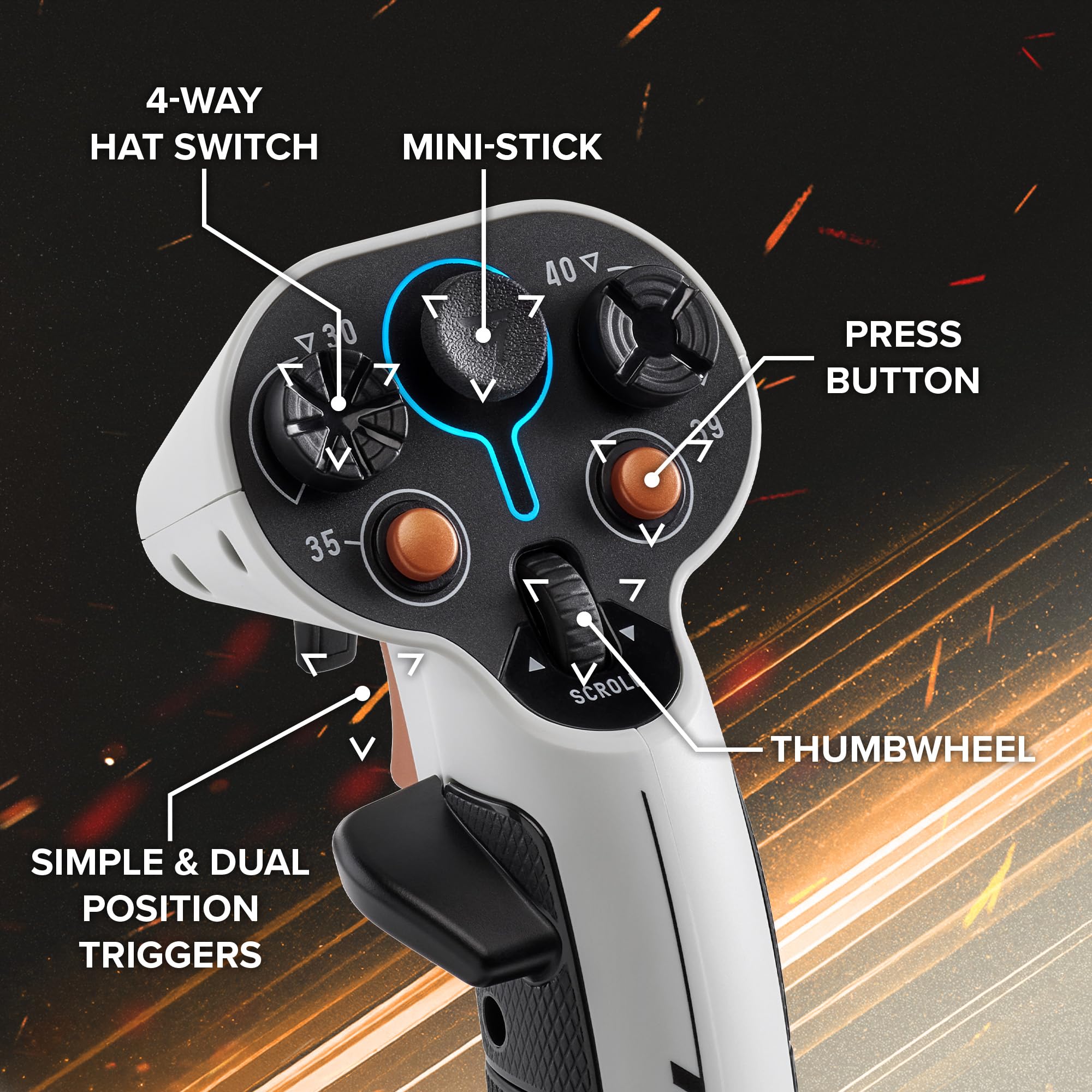 Thrustmaster Sol-R2 HOSAS joystick spatial PC 44 boutons