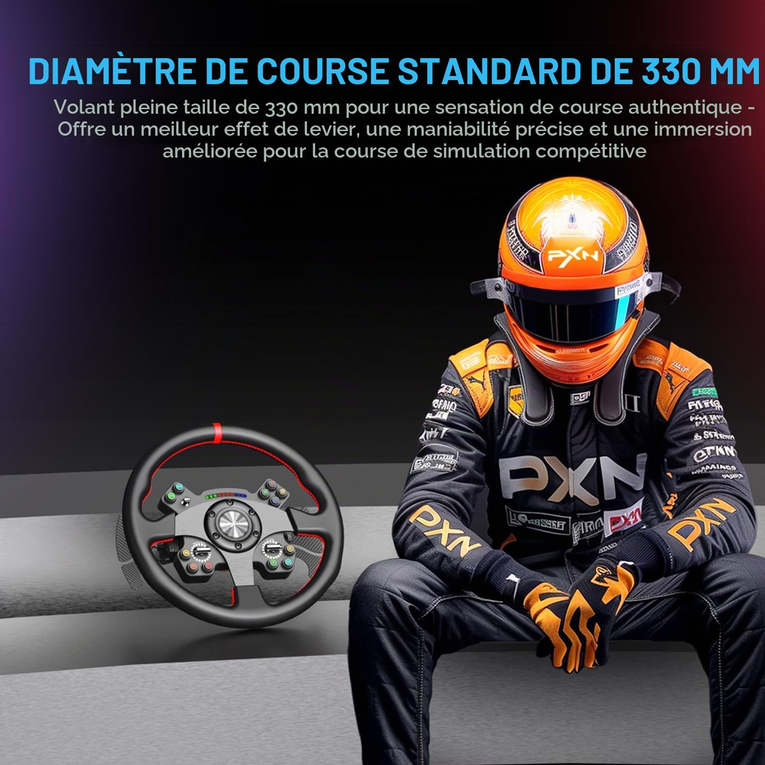 PXN W CS R2 volant course 33 cm cuir microfibre VD10