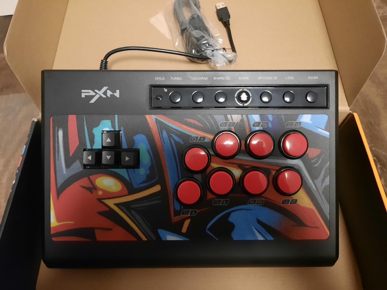 PXN X8 Fighting Box Stick Arcade PC PS4 Xbox Switch Turbo 8 Boutons