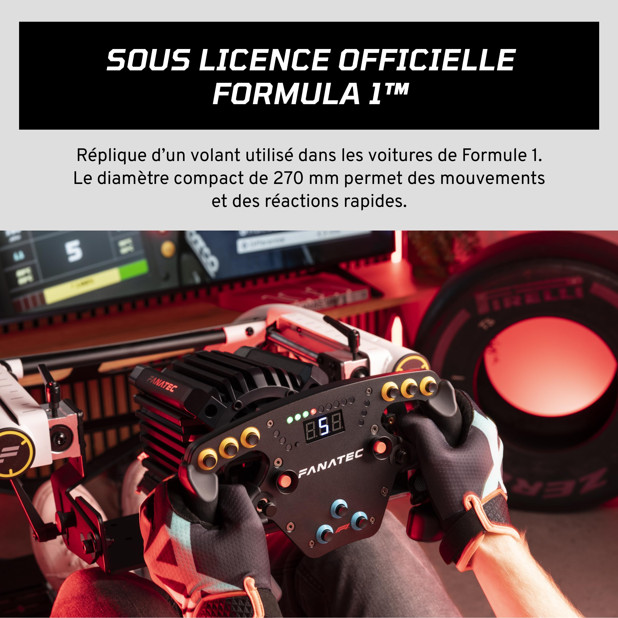Fanatec ClubSport F1 Esports V2 volant 270mm Alcantara